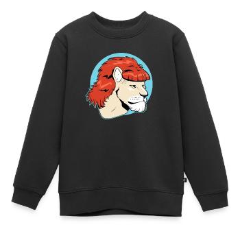 The Mulet King - Sweat Premium enfant bio - noir - Devant - AI Model Kid Female (0cm)