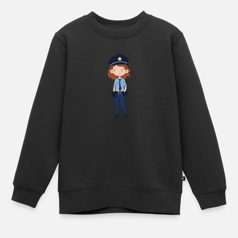 Policière - Sweat Premium enfant bio - noir