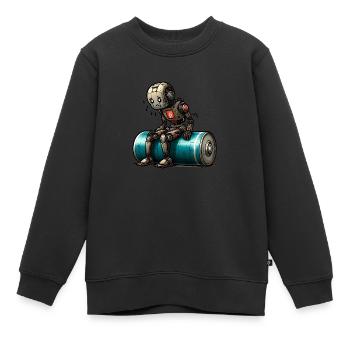 Schwache Batterie, defektes System, Bot-Probleme! - Kinder Premium Organic Sweatshirt - Schwarz - Vorne - AI Model Kid Female (0cm)