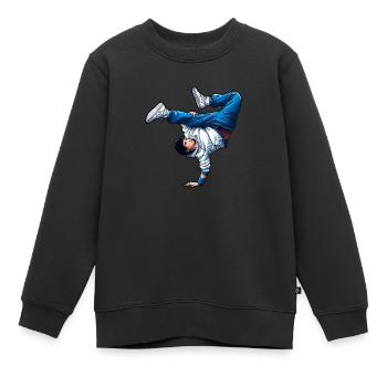 Breakdancer - Breakdance Fans - Kinder Premium Organic Sweatshirt - Schwarz - Vorne - AI Model Kid Female (0cm)
