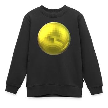 gelbe Kugel - Kinder Premium Organic Sweatshirt - Schwarz - Vorne - AI Model Kid Female (0cm)