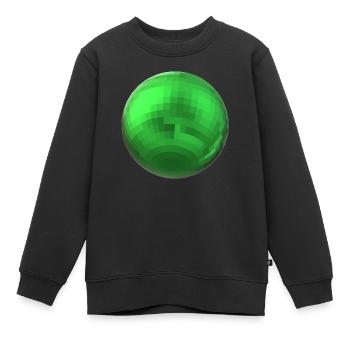 Grüne Kugel - Kinder Premium Organic Sweatshirt - Schwarz - Vorne - AI Model Kid Female (0cm)