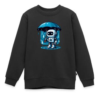 Regenschirm Bot - Kinder Premium Organic Sweatshirt - Schwarz - Vorne - AI Model Kid Female (0cm)