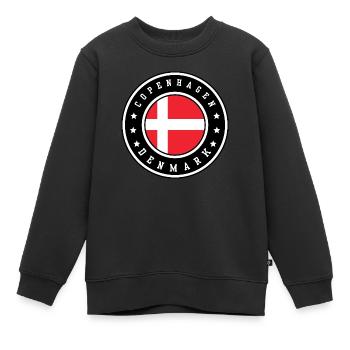 Kopenhagen, Dänemark - Kinder Premium Organic Sweatshirt - Schwarz - Vorne - AI Model Kid Female (0cm)