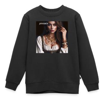 Schmuck - Kinder Premium Organic Sweatshirt - Schwarz - Vorne - AI Model Kid Female (0cm)