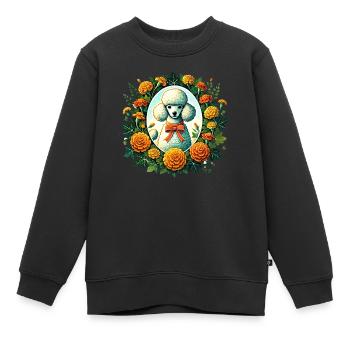 Pudel - Kinder Premium Organic Sweatshirt - Schwarz - Vorne - AI Model Kid Female (0cm)