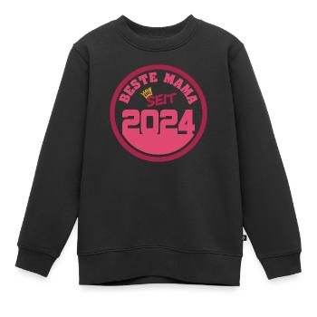 2024 - Kinder Premium Organic Sweatshirt - Schwarz - Vorne - AI Model Kid Female (0cm)