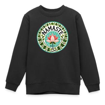 Namaste - Kinder Premium Organic Sweatshirt - Schwarz - Vorne - AI Model Kid Female (0cm)
