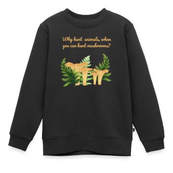 Chantareller hunter - Kids Premium Organic Sweatshirt - black - Front - AI Model Kid Female (0cm)