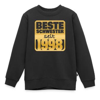 Geburt 1998 - Kinder Premium Organic Sweatshirt - Schwarz - Vorne - AI Model Kid Female (0cm)