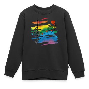 Musik - Kinder Premium Organic Sweatshirt - Schwarz - Vorne - AI Model Kid Female (0cm)