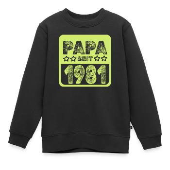 seit 1981 - Kinder Premium Organic Sweatshirt - Schwarz - Vorne - AI Model Kid Female (0cm)