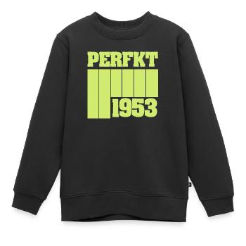 Perfect 1953 - Kids Premium Organic Sweatshirt - black - Front - AI Model Kid Female (0cm)