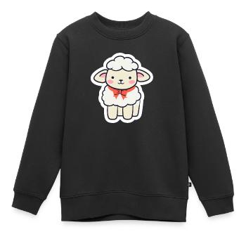 Lamm - Kinder Premium Organic Sweatshirt - Schwarz - Vorne - AI Model Kid Female (0cm)