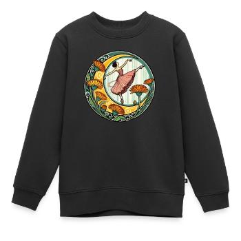 Ballerina - Kinder Premium Organic Sweatshirt - Schwarz - Vorne - AI Model Kid Female (0cm)