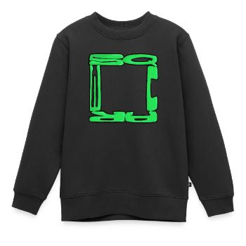 Square Graff - Kids Premium Organic Sweatshirt - black - Front - AI Model Kid Female (0cm)