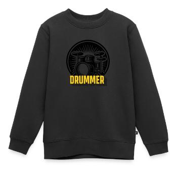 Schlagzeuger Band - Kinder Premium Organic Sweatshirt - Schwarz - Vorne - AI Model Kid Female (0cm)