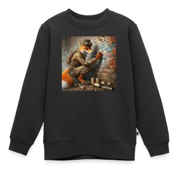 Graffiti de Foxxy - Sweat Premium enfant bio - noir - Devant - AI Model Kid Female (0cm)