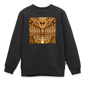 Le labyrinthe des mythes - Sweat Premium enfant bio - noir - Devant - AI Model Kid Female (0cm)