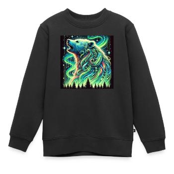 Bären-Aurora - Kinder Premium Organic Sweatshirt - Schwarz - Vorne - AI Model Kid Female (0cm)