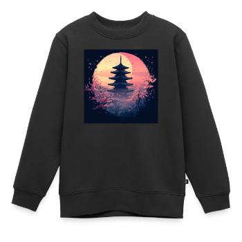 Sunlight China Tempel - Kinder Premium Organic Sweatshirt - Schwarz - Vorne - AI Model Kid Female (0cm)