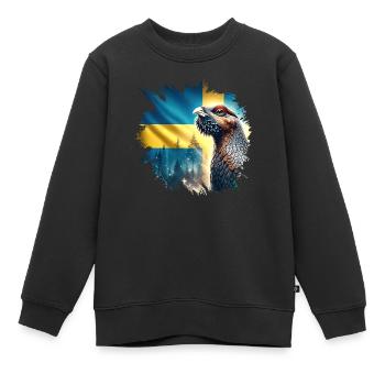 Auerhuhn-Zauber - Gästrikland Landscape Animals Sweden - Kinder Premium Organic Sweatshirt - Schwarz - Vorne - AI Model Kid Female (0cm)