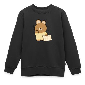 Sleepy bunny - Kids Premium Organic Sweatshirt - black - Front - AI Model Kid Female (0cm)