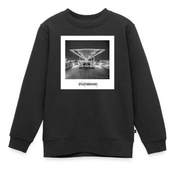 Stadtbrücke Wolfsburg - Kinder Premium Organic Sweatshirt - Schwarz - Vorne - AI Model Kid Female (0cm)
