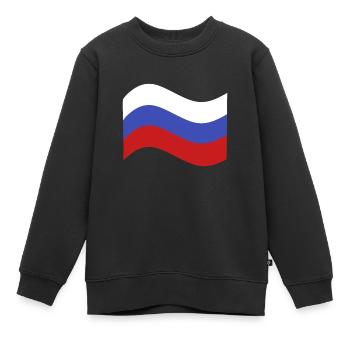 Russland Flagge - Kinder Premium Organic Sweatshirt - Schwarz - Vorne - AI Model Kid Female (0cm)