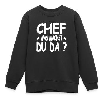 Chef - Kinder Premium Organic Sweatshirt - Schwarz - Vorne - AI Model Kid Female (0cm)