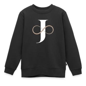 Unendlicher Buchstabe - Kinder Premium Organic Sweatshirt - Schwarz - Vorne - AI Model Kid Female (0cm)