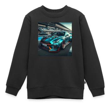 Auto - Kinder Premium Organic Sweatshirt - Schwarz - Vorne - AI Model Kid Female (0cm)
