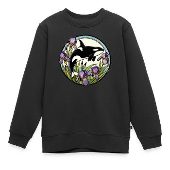Orque - Sweat Premium enfant bio - noir - Devant - AI Model Kid Female (0cm)