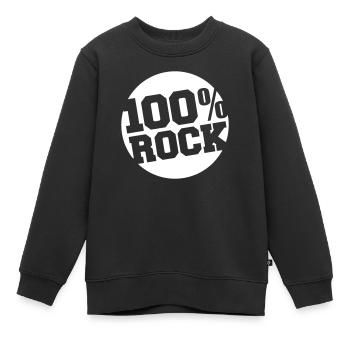 100% Percent Rock Heavy Metal Musique Texte Logo Fun - Sweat Premium enfant bio - noir - Devant - AI Model Kid Female (0cm)