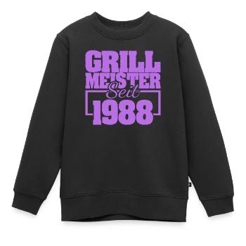 Grillen 1988 - Kinder Premium Organic Sweatshirt - Schwarz - Vorne - AI Model Kid Female (0cm)