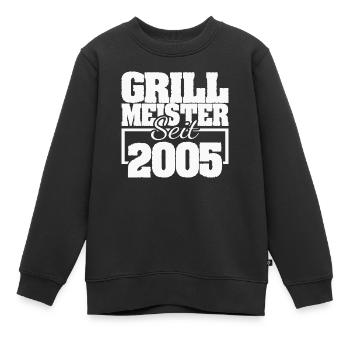 2005 - Kinder Premium Organic Sweatshirt - Schwarz - Vorne - AI Model Kid Female (0cm)