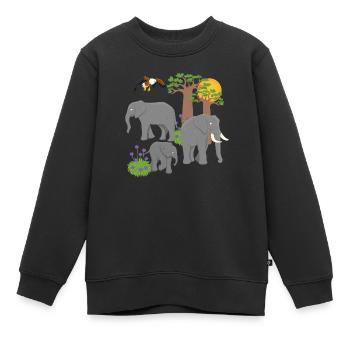 Afrique du Sud - Sweat Premium enfant bio - noir - Devant - AI Model Kid Female (0cm)
