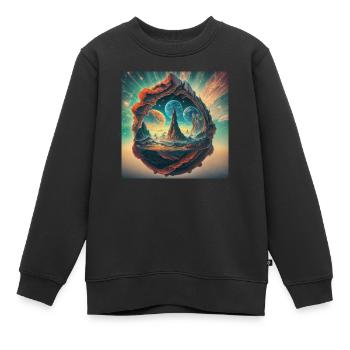 Portail magique - Sweat Premium enfant bio - noir - Devant - AI Model Kid Female (0cm)