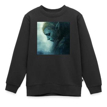 Elfe - Sweat Premium enfant bio - noir - Devant - AI Model Kid Female (0cm)