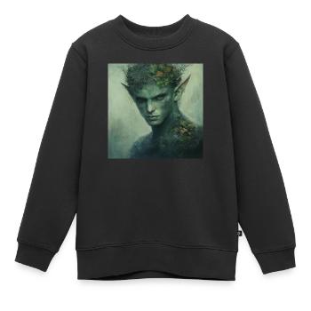 Elfe - Sweat Premium enfant bio - noir - Devant - AI Model Kid Female (0cm)