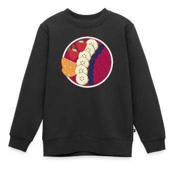 Bol de smoothie aux baies - Sweat Premium enfant bio - noir - Devant - AI Model Kid Female (0cm)