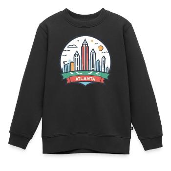Atlanta Georgia USA - Kinder Premium Organic Sweatshirt - Schwarz - Vorne - AI Model Kid Female (0cm)