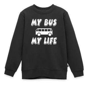 Bus - Kinder Premium Organic Sweatshirt - Schwarz - Vorne - AI Model Kid Female (0cm)