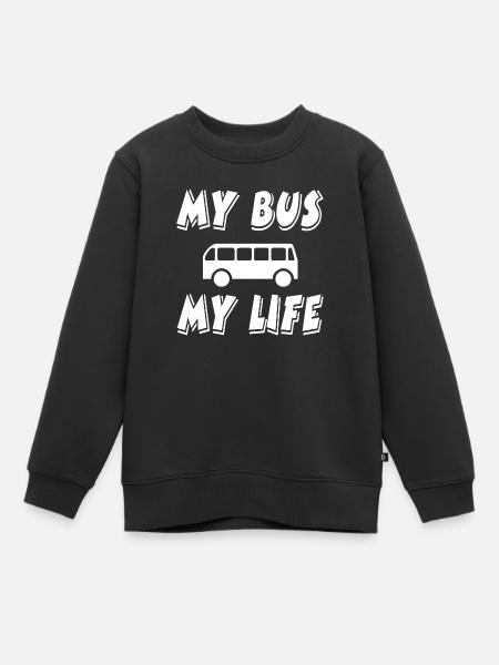 Bus - Kinder Premium Organic Sweatshirt - Schwarz
