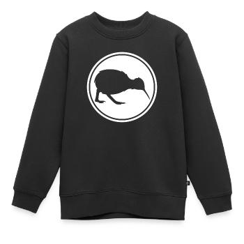 Kiwi - Neuseeland - New Zealand - Maori - Aotearoa - Kinder Premium Organic Sweatshirt - Schwarz - Vorne - AI Model Kid Female (0cm)