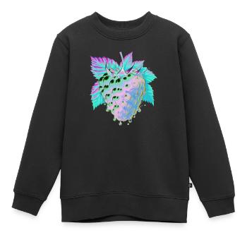 Runny Psychedelic Raspberry - Kids Premium Organic Sweatshirt - black - Front - AI Model Kid Female (0cm)