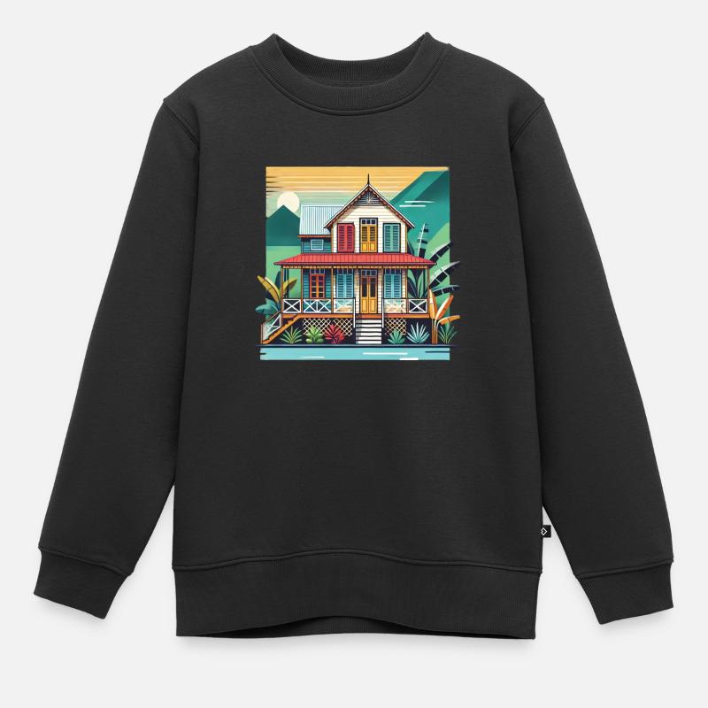 CASE 974 - Sweat Premium enfant bio - noir
