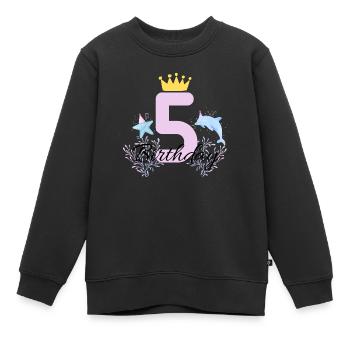 Geburtstagsshirt - Kinder Premium Organic Sweatshirt - Schwarz - Vorne - AI Model Kid Female (0cm)