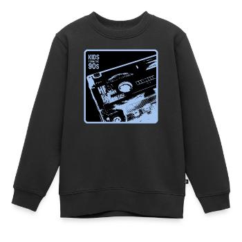 Kids from the 90s - black blue close-up - Kinder Premium Organic Sweatshirt - Schwarz - Vorne - AI Model Kid Female (0cm)