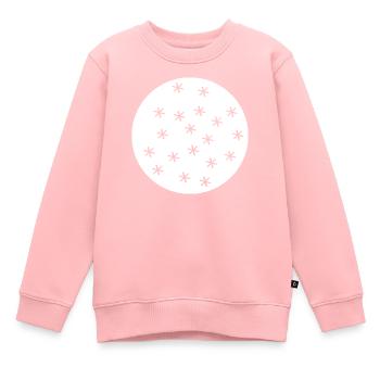 flocons de neige - Sweat Premium enfant bio - rose - Devant - AI Model Kid Female (0cm)